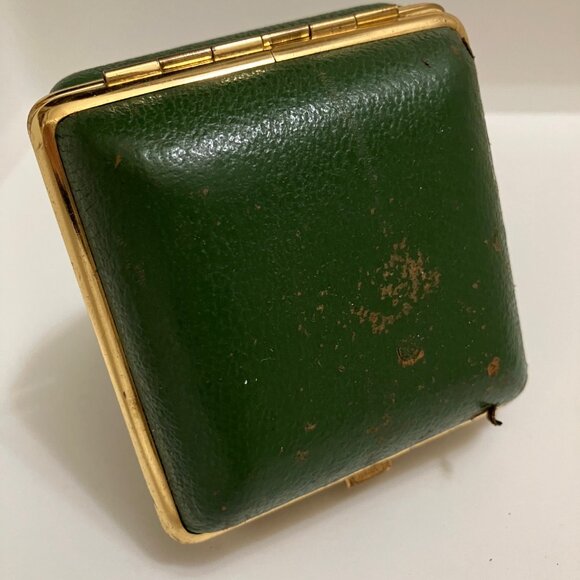 Travel Alarm Clock German 1940 Vtg in Case Glow Hands WORKS 3" WIND-UP - Picture 5 of 12